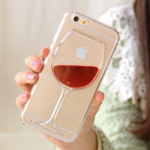 NEW iPhone X/XS/7+/8+ Liquid Red Wine Case - Picture 2 of 3